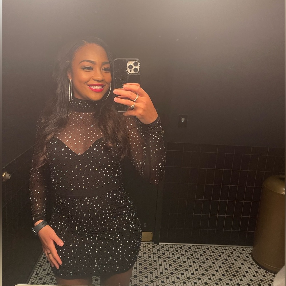 Windsor black mini dress sequin